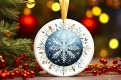 Round Christmas Ornament Sublimation|Clipart Product Image 1