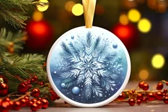 Round Christmas Ornament Sublimation|Clipart Product Image 3
