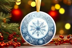 Round Christmas Ornament Sublimation|Clipart Product Image 1