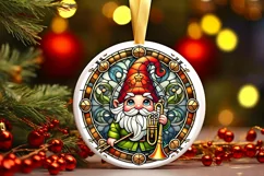 Round Christmas Ornament Sublimation|Clipart Product Image 2