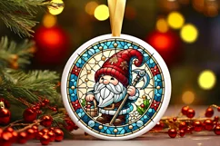 Round Christmas Ornament Sublimation|Clipart Product Image 2