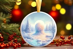 Pastell Molten Candy Winter Scene PNG Product Image 3