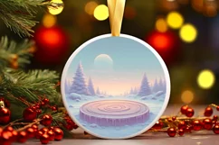 Pastell Molten Candy Winter Scene PNG Product Image 1