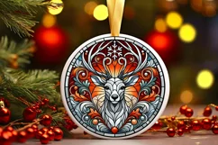 Round Christmas Ornament Sublimation|Clipart Product Image 2