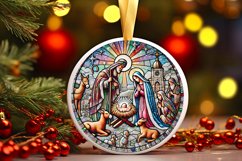 Round Christmas Ornament Sublimation|Clipart Product Image 1