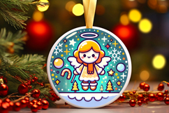 Round Christmass Ornament PNG Product Image 1