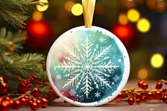Round Christmas Ornament Sublimation|Clipart Product Image 3
