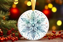 Round Christmas Ornament Sublimation|Clipart Product Image 3