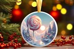 Pastell Molten Candy Winter Scene PNG Product Image 3