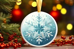 Round Christmas Ornament Sublimation|Clipart Product Image 3
