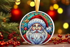 Round Christmas Ornament Sublimation|Clipart Product Image 2