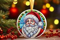 Round Christmas Ornament Sublimation|Clipart Product Image 2