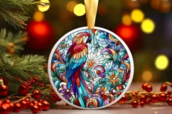 Round Christmas Ornament Sublimation|Clipart Product Image 1