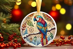 Round Christmas Ornament Sublimation|Clipart Product Image 1