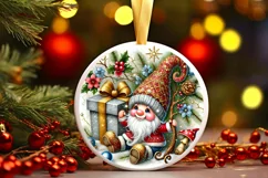 Round Christmas Ornament Sublimation|Clipart Product Image 2