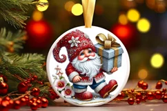 Round Christmas Ornament Sublimation|Clipart Product Image 2