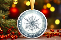 Round Christmass Ornament PNG Product Image 1