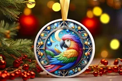 Round Christmas Ornament Sublimation|Clipart Product Image 1