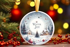 Watercolor Christmass Scene Winter Joy PNG Product Image 3