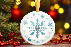 Round Christmass Ornament PNG Product Image 1