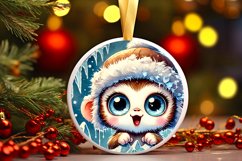 Round Christmas Ornament Sublimation|Clipart Product Image 2
