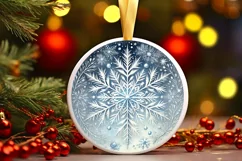 Round Christmas Ornament Sublimation|Clipart Product Image 1