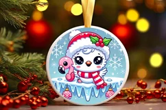 Round Christmas Ornament Sublimation|Clipart Product Image 1
