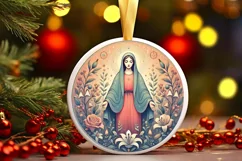 Round Christmas Ornament Sublimation|Clipart Product Image 2