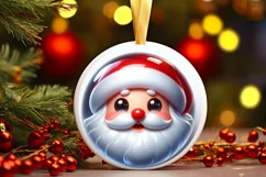 Shiny Christmas Face Round Santa Claus Product Image 3