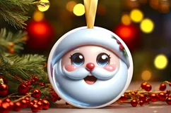 Shiny Christmas Face Round Santa Claus Product Image 3