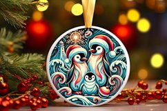 Round Christmas Ornament Sublimation|Clipart Product Image 1