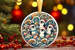 Round Christmas Ornament Sublimation|Clipart Product Image 1