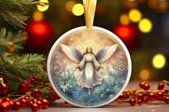 Round Christmas Ornament Sublimation|Clipart Product Image 1