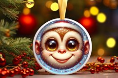 Shiny Christmas Face Round Monkey Product Image 3