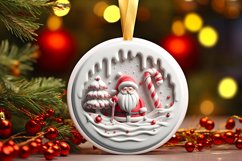 Round Christmas Ornament Sublimation|Clipart Product Image 1