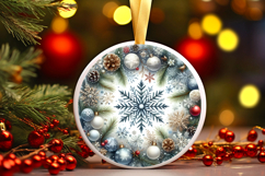 Round Christmass Ornament PNG Product Image 1