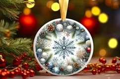 Round Christmas Ornament Sublimation|Clipart Product Image 3