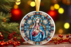 Round Christmas Ornament Sublimation|Clipart Product Image 2