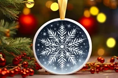 Round Christmas Ornament Sublimation|Clipart Product Image 1