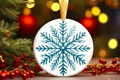 Round Christmas Ornament Sublimation|Clipart Product Image 3