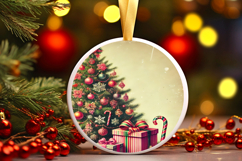 Round Christmass Ornament PNG Product Image 1