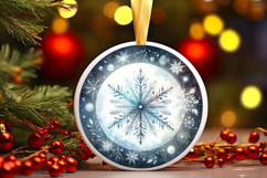 Round Christmass Ornament PNG Product Image 1