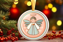 Round Christmas Ornament Sublimation|Clipart Product Image 1