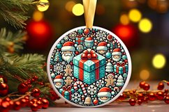 Round Christmas Ornament Sublimation|Clipart Product Image 1