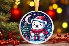 Round Christmas Ornament Sublimation|Clipart Product Image 1