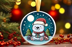 Round Christmas Ornament Sublimation|Clipart Product Image 1