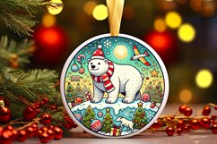 Round Christmas Ornament Sublimation|Clipart Product Image 1