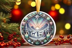 Round Christmass Ornament PNG Product Image 1