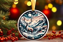 Round Christmas Ornament Sublimation|Clipart Product Image 1