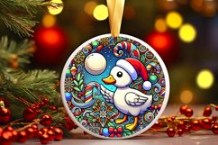 Round Christmas Ornament Sublimation|Clipart Product Image 1